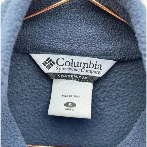 Columbia Mens Sportwear Sttens Mountain Full Zip Fleece Jacket Blue Sz Small - Picture 5 of 12